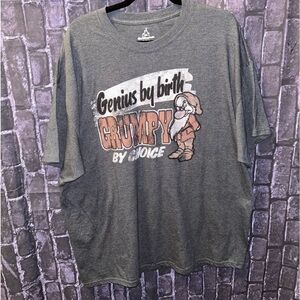 Walt DISNEY World- Genius By Birth GRUMPY By Choice Hanes T Shirt Mens Sz 2X GUC